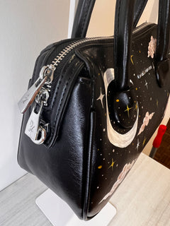 Bauletto dipinto a mano con Cielo di notte , Regina Schrecker con tracolla