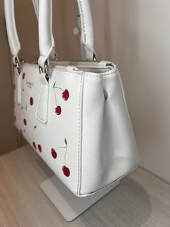 Bauletto dipinto a mano con Ciliegine rosse, Diana&Co con tracolla