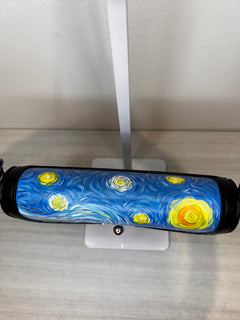 Pochette dipinta a mano con “notte stellata” , Regina Schrecker con tracolla