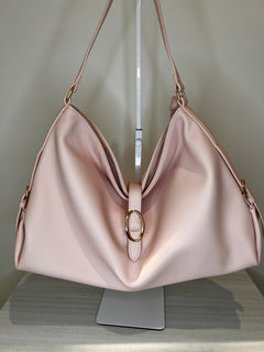 Borsa hobo capiente con dettagli oro