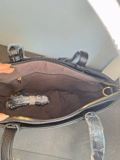 Borsa a tracolla Pierre Cardin nera, vista posteriore