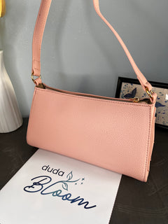 Borsa a tracolla Pierre Cardin rosa, vista frontale