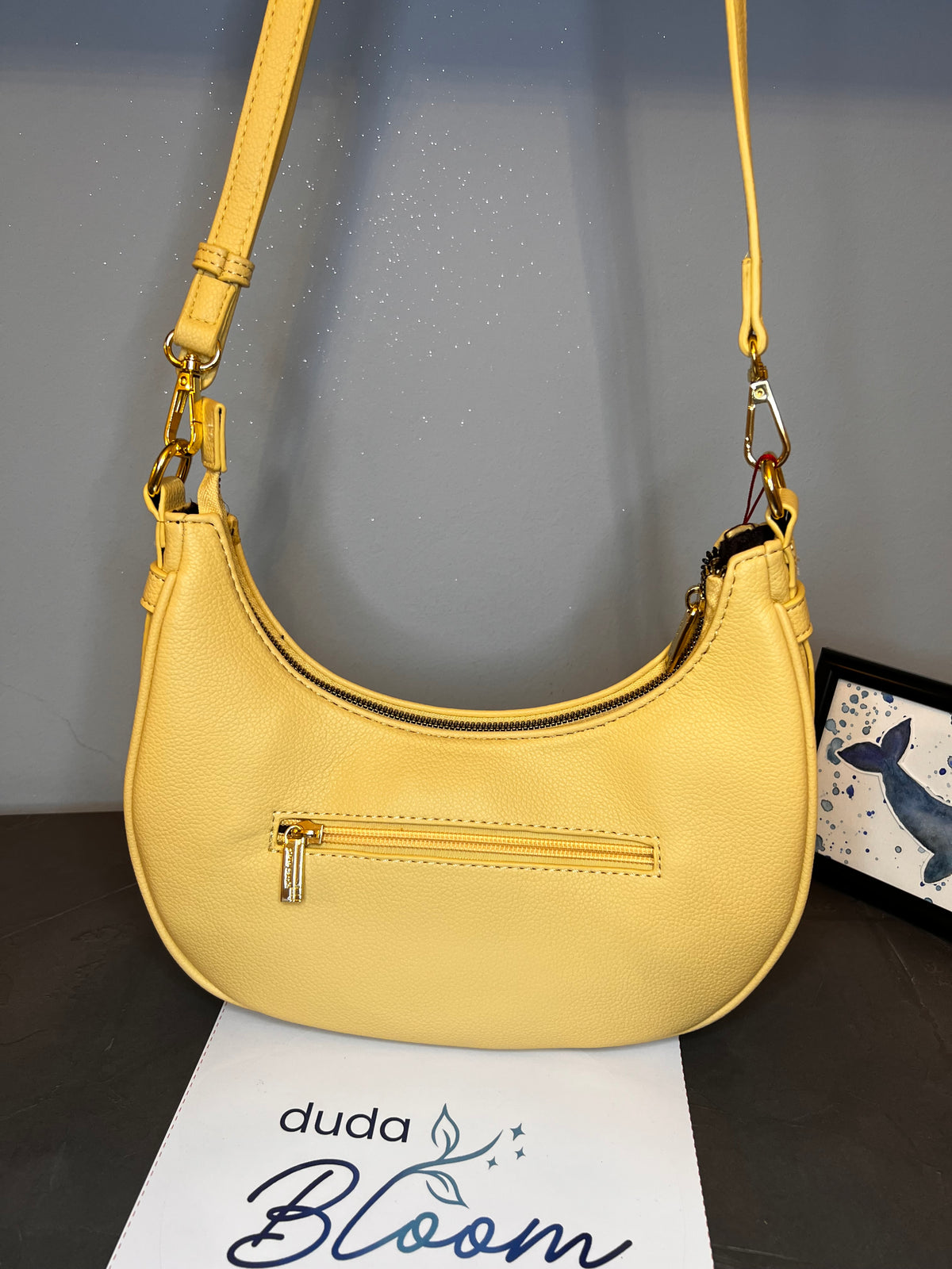 Borsa a tracolla piccola Pierre Cardin gialla, interno