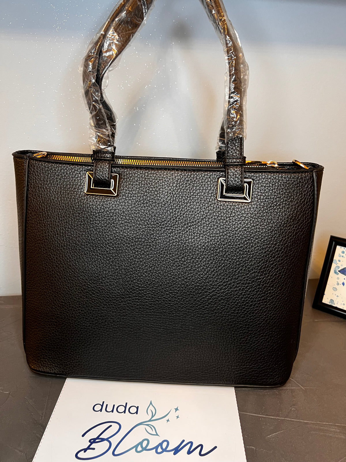 Borsa a tracolla Pierre Cardin nera, vista laterale