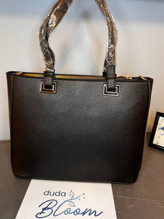 Borsa a tracolla Pierre Cardin nera, vista laterale